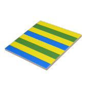 Carreau Bleu vert et jaune (Côté)