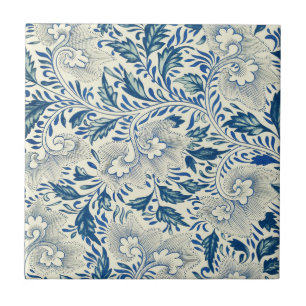 Carreau Bleu Vintage Floral Asiatique : Chinoiserie Antiqu
