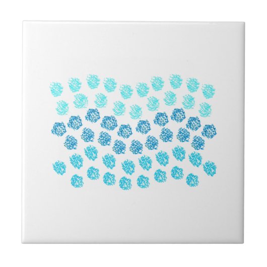 Carreau Bleu Waves Petit Carrelage En Céramique (Devant)