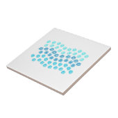 Carreau Bleu Waves Petit Carrelage En Céramique (Côté)