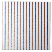 Carreau Bleus Brown et marine avec lignes inégales (Devant)