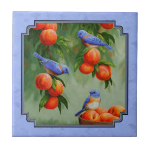Carreau Bleus et pêches bleu