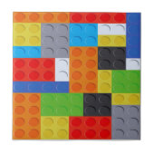 Carreau Bloc de construction brique bleu vert rouge orange (Devant)