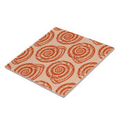 Carreau Bloc de coquillages spiraux Impression, orange cor (Côté)