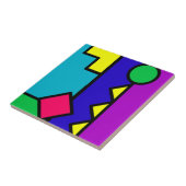 Carreau Bloc de couleur rétro des années 80 (Côté)