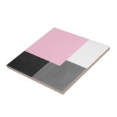 Carreau Bloc de Pink Gray Black and White Geometric (Côté)