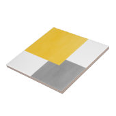 Carreau Bloc géométrique gris jaune et blanc (Côté)
