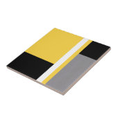 Carreau Bloc géométrique gris jaune noir et blanc (Côté)