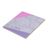 Carreau bloc pourpre rose de marbre pourpre élégant de (Côté)