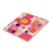 Carreau Blocs colorés Motif Abstrait Bohème (Côté)