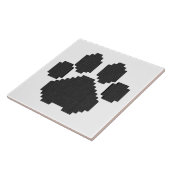 Carreau Blocs de construction d'empreintes de chien noir (Côté)