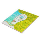 Carreau Blonde Curls peinture numérique Abstraite d'une fe (Côté)