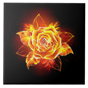 Carreau Blooming Fire Rose