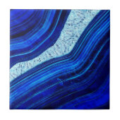 Carreau Blue Agate Marble Digital Art (Devant)