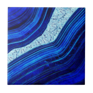 Carreau Blue Agate Marble Digital Art