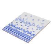 Carreau Blue and White floral design, (Côté)