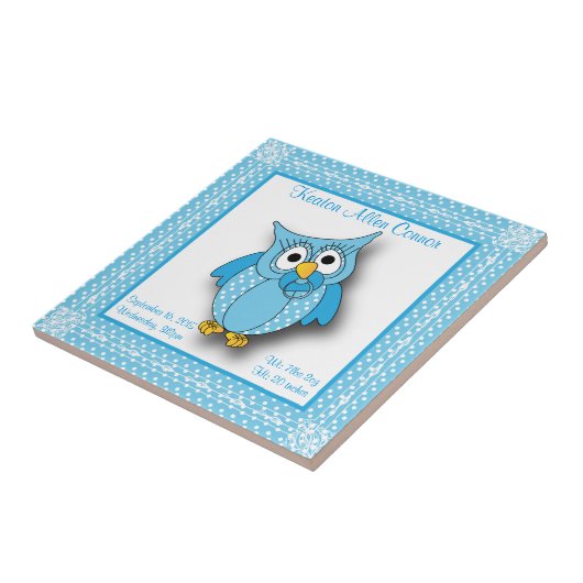 Carreau Blue Baby Polka (Côté)