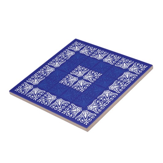 Carreau Blue Bandana Design (Côté)