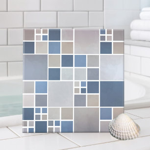 Carreau Blue Beach Mosaic Motif Cuisine Salle de bain Carr