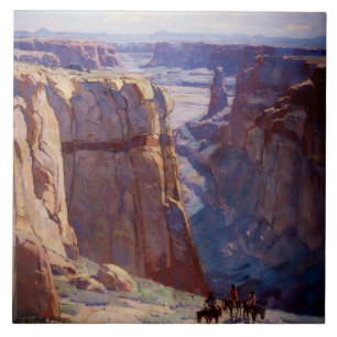 Carreau « Blue Canyon » par Edgar Payne