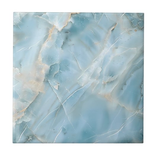 Carreau Blue clair Luxueux Gemstone Moderne esthétique (Devant)