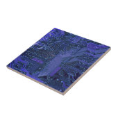 Carreau Blue Cyber Circuit Board Tech Art Electronique (Côté)