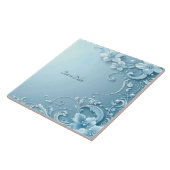 Carreau Blue Decorative Floral Ceramic Tile (Côté)