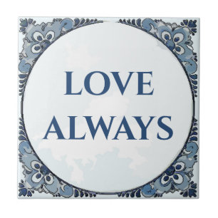 Carreau Blue Delft Look, modifier le texte Carrelage en cé