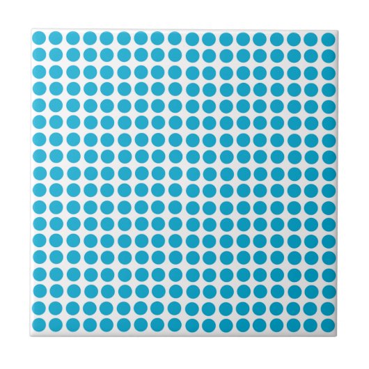 Carreau Blue Dots Pattern on White (Devant)