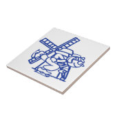 Carreau Blue Dutch Boy Windmill (Côté)