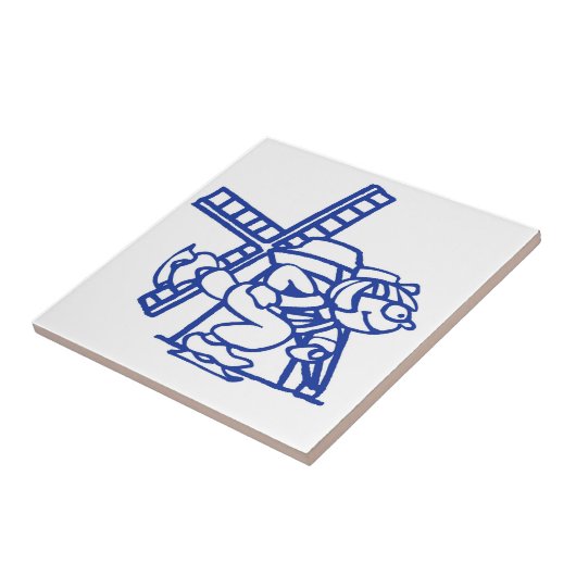 Carreau Blue Dutch Boy Windmill (Côté)