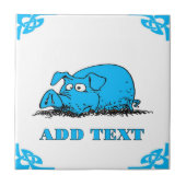 Carreau Blue Dutch Hog Delft Look (Devant)