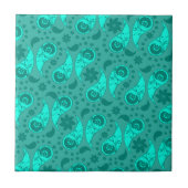 Carreau Blue Floral Paisley (Devant)