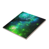 Carreau Blue Green Space Stars Galaxy (Côté)
