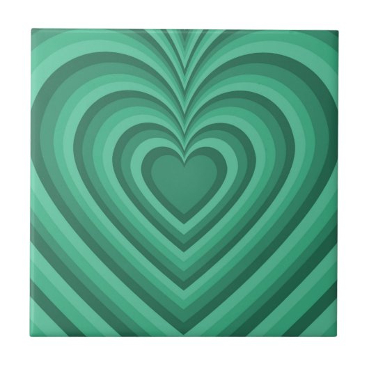 Carreau Blue Hypnotic Heart Love Motif (Devant)