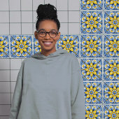 Carreau Blue Jaune Sunny Azulejos Élégance