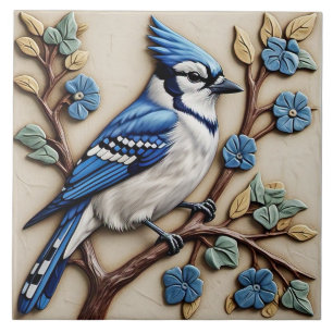 Carreau Blue Jay - Art Et Artisanat Carrelage En Céramique