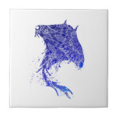 Carreau Blue Mandala Stingray (Devant)