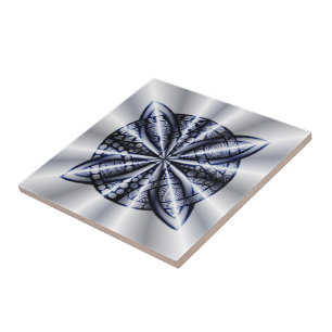 Carreau Blue Metallic Celtic Knot Art original