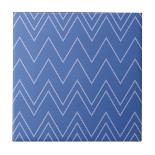 Carreau Blue, moderne, simple, cool, trendy zigzag (Devant)