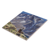 Carreau « Blue Mountain Rider » par Edgar Payne (Côté)