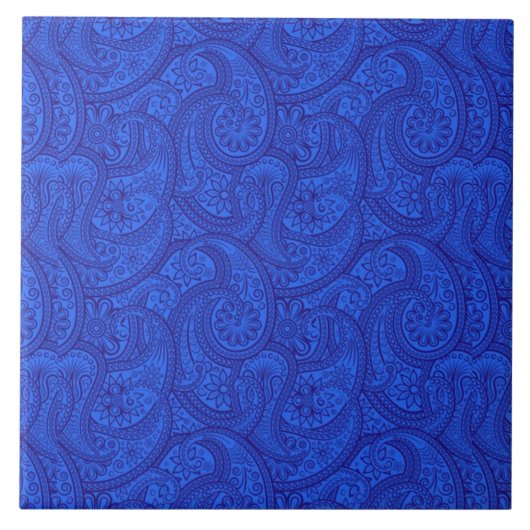 Carreau Blue Paisley (Devant)