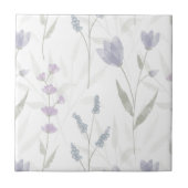 Carreau Blue Purple Watercolor Wildflower (Devant)