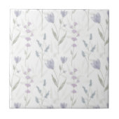 Carreau Blue Purple Watercolor Wildflower (Devant)