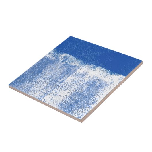 Carreau Blue rolled paint (Côté)