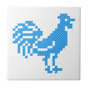 Carreau Blue Rooster