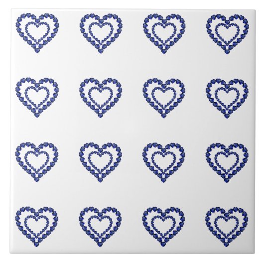 Carreau Blue Sapphire Heart (Devant)