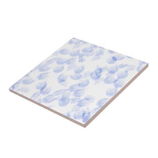 Carreau Blue Shapes Pattern Ceramic Tile (Côté)