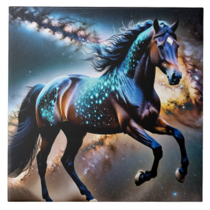Carreau Blue Stars Galaxy Horse