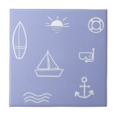 Carreau Blue Summer Ocean Salle de bain Motif pour enfants (Devant)